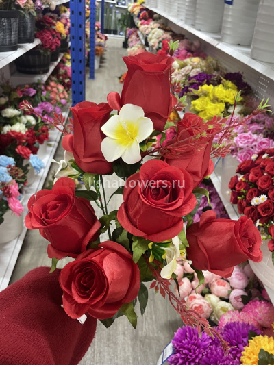 Роза с лили 7в 7р 5л 65см APT:DL-2 